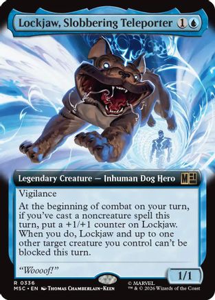 Lockjaw, Slobbering Teleporter (Extended Art) (MSC-336) - Commander: Marvel Super Heroes Foil-1
