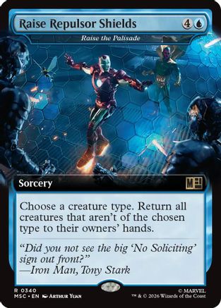 Raise Repulsor Shields - Raise the Palisade (Extended Art) (MSC-340) - Commander: Marvel Super Heroes Foil-1