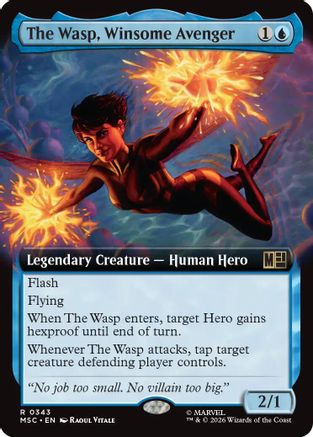 The Wasp, Winsome Avenger (Extended Art) (MSC-343) - Commander: Marvel Super Heroes-1