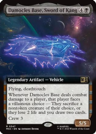 Damocles Base, Sword of Kang (Extended Art) (MSC-347) - Commander: Marvel Super Heroes Foil-1
