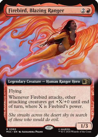 Firebird, Blazing Ranger (Extended Art) (MSC-360) - Commander: Marvel Super Heroes Foil-1