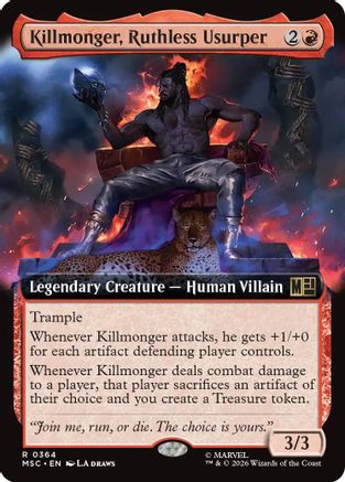 Killmonger, Ruthless Usurper (Extended Art) (MSC-364) - Commander: Marvel Super Heroes Foil-1