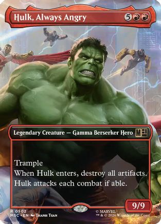 Hulk, Always Angry (Borderless) (MSC-502) - Commander: Marvel Super Heroes Foil-1