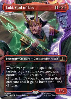 Loki, God of Lies (Borderless) (MSC-512) - Commander: Marvel Super Heroes Foil-1