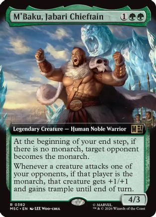 M'Baku, Jabari Chieftain (Extended Art) (MSC-382) - Commander: Marvel Super Heroes Foil-1
