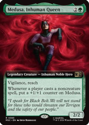 Medusa, Inhuman Queen (Extended Art) (MSC-383) - Commander: Marvel Super Heroes Foil-1