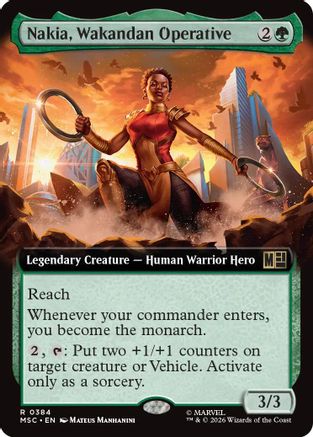 Nakia, Wakandan Operative (Extended Art) (MSC-384) - Commander: Marvel Super Heroes-1