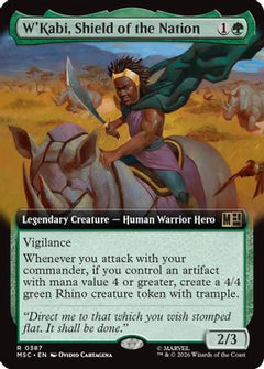 W'Kabi, Shield of the Nation (Extended Art) (MSC-387) - Commander: Marvel Super Heroes Foil-1