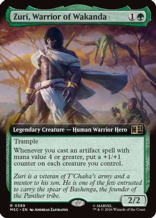 Zuri, Warrior of Wakanda (Extended Art) (MSC-389) - Commander: Marvel Super Heroes Foil-1