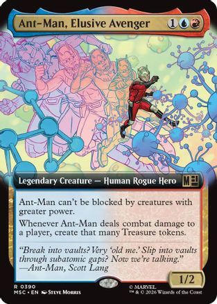 Ant-Man, Elusive Avenger (Extended Art) (MSC-390) - Commander: Marvel Super Heroes Foil-1