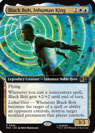 Black Bolt, Inhuman King (Extended Art) (MSC-394) - Commander: Marvel Super Heroes-1