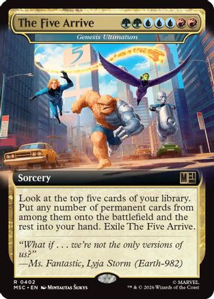 The Five Arrive - Genesis Ultimatum (Extended Art) (MSC-402) - Commander: Marvel Super Heroes Foil-1