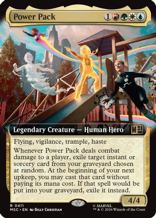 Power Pack (Extended Art) (MSC-411) - Commander: Marvel Super Heroes Foil-1