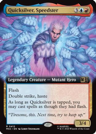 Quicksilver, Speedster (Extended Art) (MSC-412) - Commander: Marvel Super Heroes Foil-1