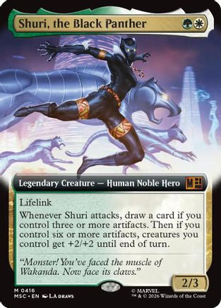 Shuri, the Black Panther (Extended Art) (MSC-416) - Commander: Marvel Super Heroes Foil-1