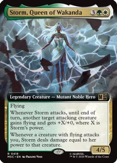 Storm, Queen of Wakanda (Extended Art) (MSC-418) - Commander: Marvel Super Heroes Foil-1