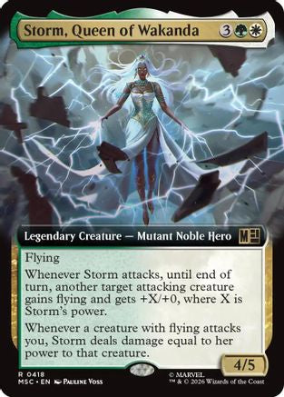 Storm, Queen of Wakanda (Extended Art) (MSC-418) - Commander: Marvel Super Heroes Foil-1