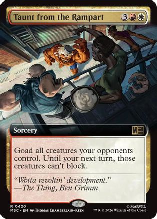 Taunt from the Rampart (Extended Art) (MSC-420) - Commander: Marvel Super Heroes-1