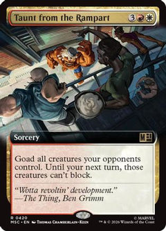 Taunt from the Rampart (Extended Art) (MSC-420) - Commander: Marvel Super Heroes Foil-1
