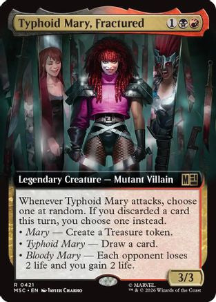 Typhoid Mary, Fractured (Extended Art) (MSC-421) - Commander: Marvel Super Heroes Foil-1