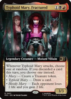 Typhoid Mary, Fractured (Extended Art) (MSC-421) - Commander: Marvel Super Heroes Foil-1