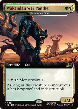 Wakandan War Panther - Fleecemane Lion (Extended Art) (MSC-423) - Commander: Marvel Super Heroes Foil-1
