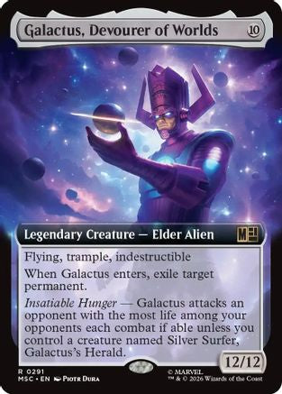 Galactus, Devourer of Worlds (Extended Art) (MSC-291) - Commander: Marvel Super Heroes Foil-1