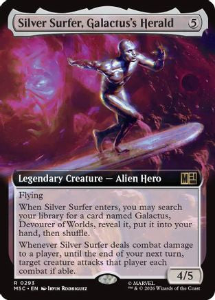 Silver Surfer, Galactus's Herald (Extended Art) (MSC-293) - Commander: Marvel Super Heroes Foil-1