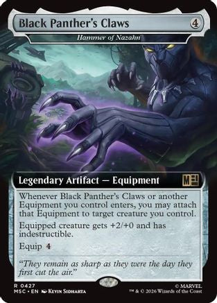 Black Panther's Claws - Hammer of Nazahn (Extended Art) (MSC-427) - Commander: Marvel Super Heroes Foil-1