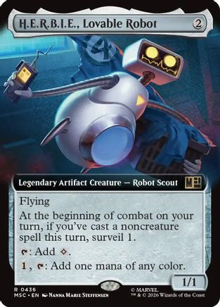 H.E.R.B.I.E., Lovable Robot (Extended Art) (MSC-436) - Commander: Marvel Super Heroes Foil-1