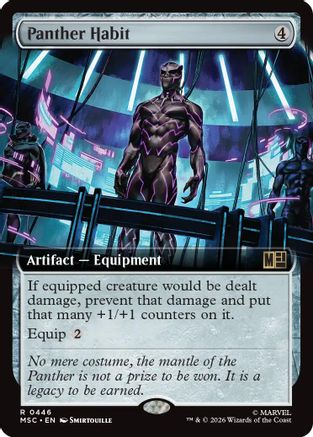 Panther Habit (Extended Art) (MSC-446) - Commander: Marvel Super Heroes Foil-1