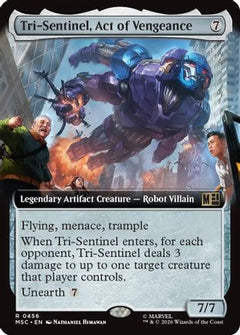Tri-Sentinel, Act of Vengeance (Extended Art) (MSC-456) - Commander: Marvel Super Heroes Foil-1