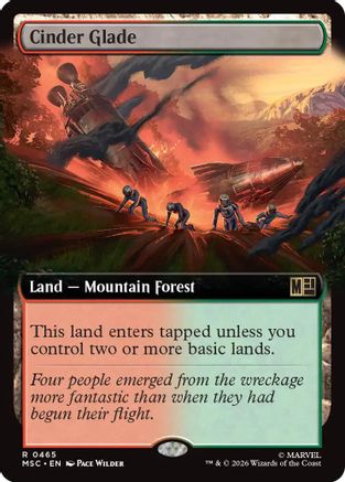 Cinder Glade (Extended Art) (MSC-465) - Commander: Marvel Super Heroes-1