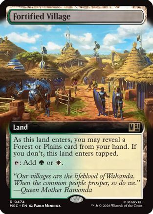 Fortified Village (Extended Art) (MSC-474) - Commander: Marvel Super Heroes Foil-1