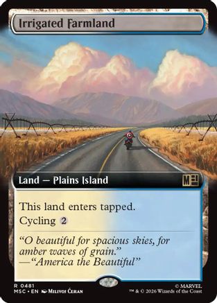 Irrigated Farmland (Extended Art) (MSC-481) - Commander: Marvel Super Heroes-1