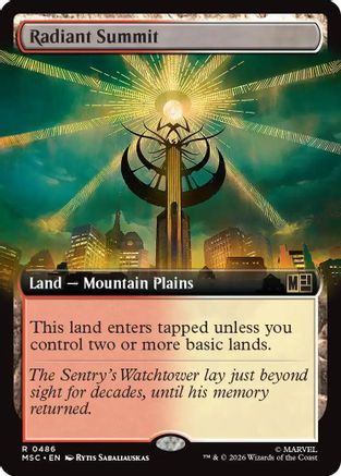 Radiant Summit (Extended Art) (MSC-486) - Commander: Marvel Super Heroes Foil-1