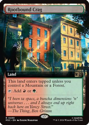 Rootbound Crag (Extended Art) (MSC-489) - Commander: Marvel Super Heroes-1