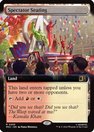 Spectator Seating (Extended Art) (MSC-495) - Commander: Marvel Super Heroes Foil-1