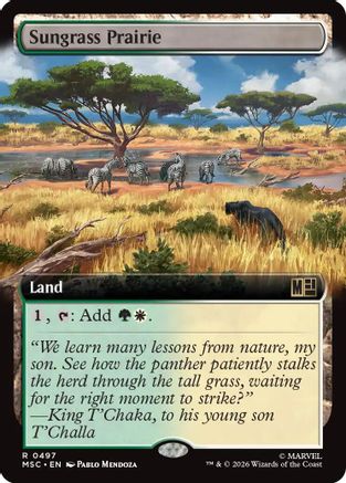 Sungrass Prairie (Extended Art) (MSC-497) - Commander: Marvel Super Heroes Foil-1