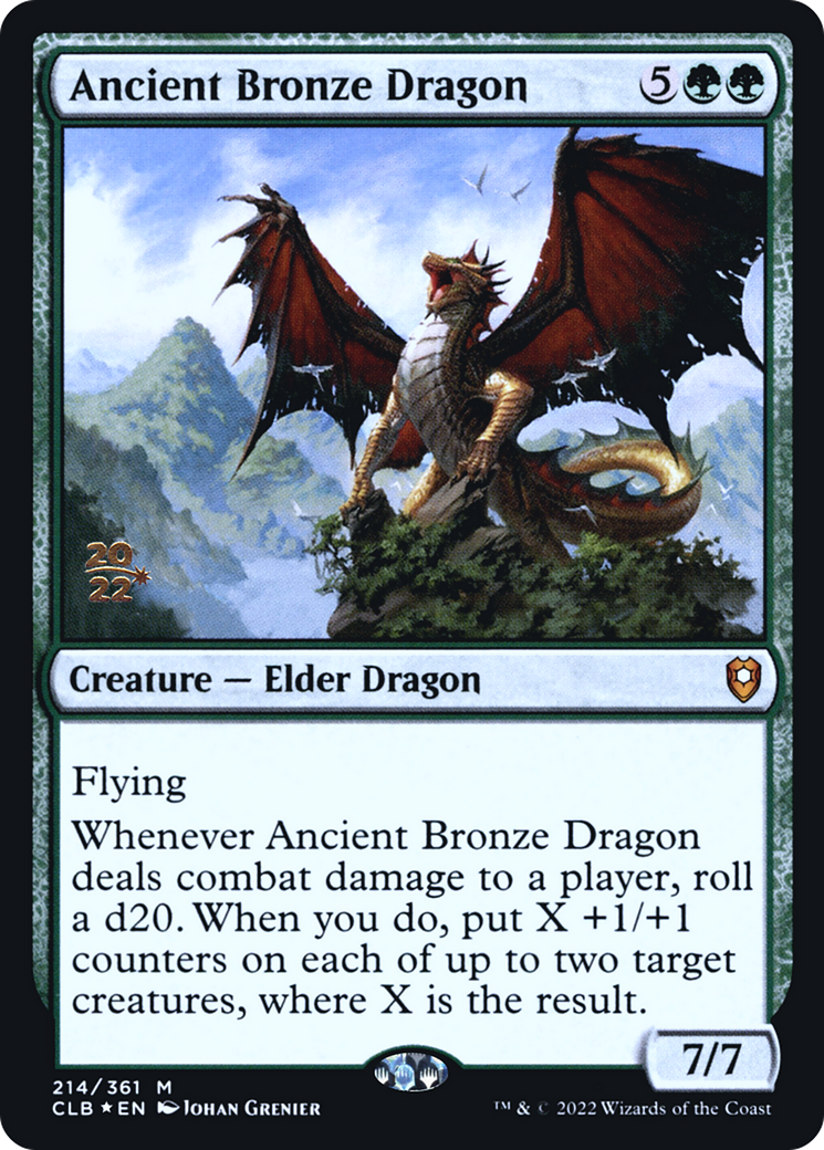 Ancient Bronze Dragon [Commander Legends: Battle for Baldur's Gate Prerelease Promos]-1