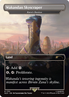 Karn's Bastion (SLD-1751) - Secret Lair Drop / Wakandan Skyscraper (Borderless) Foil-1