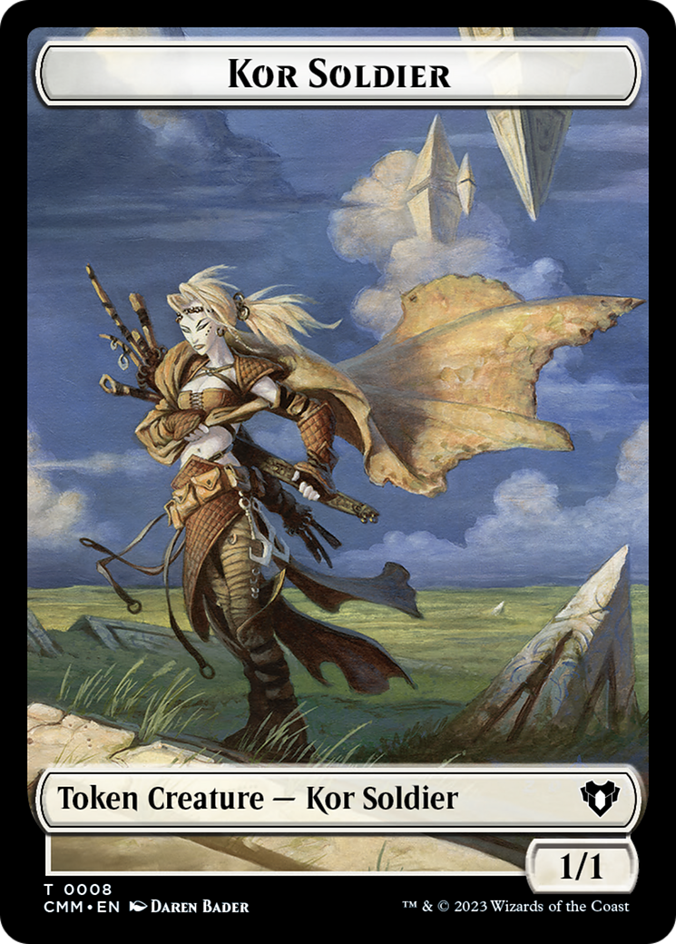 Soldier // Kor Soldier Double-Sided Token [Commander Masters Tokens]-2