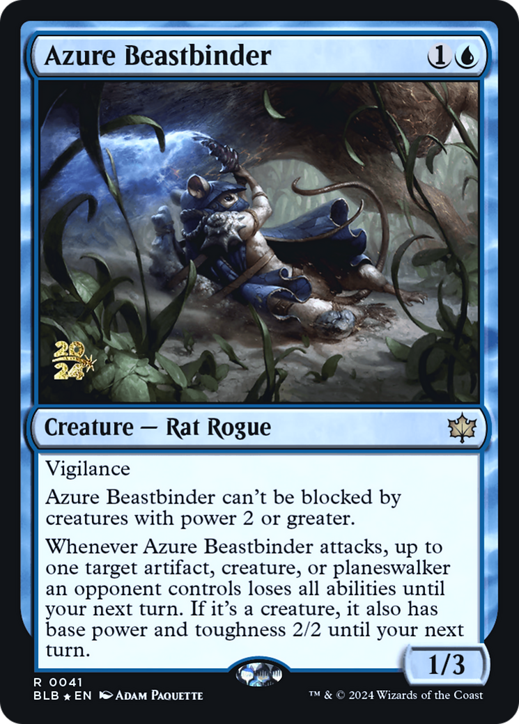 Azure Beastbinder [Bloomburrow Prerelease Promos]-1