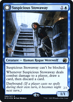 Suspicious Stowaway // Seafaring Werewolf [Innistrad: Midnight Hunt Prerelease Promos]-3