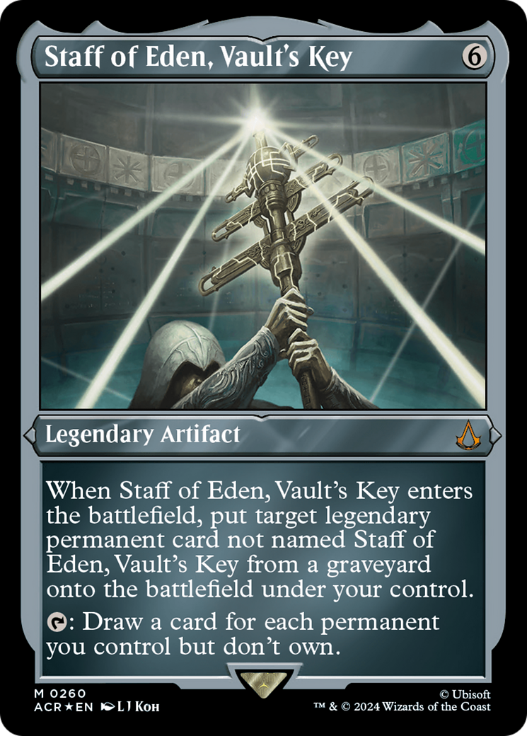 Staff of Eden, Vault's Key (ACR-260) - Assassin's Creed Etched Foil-1