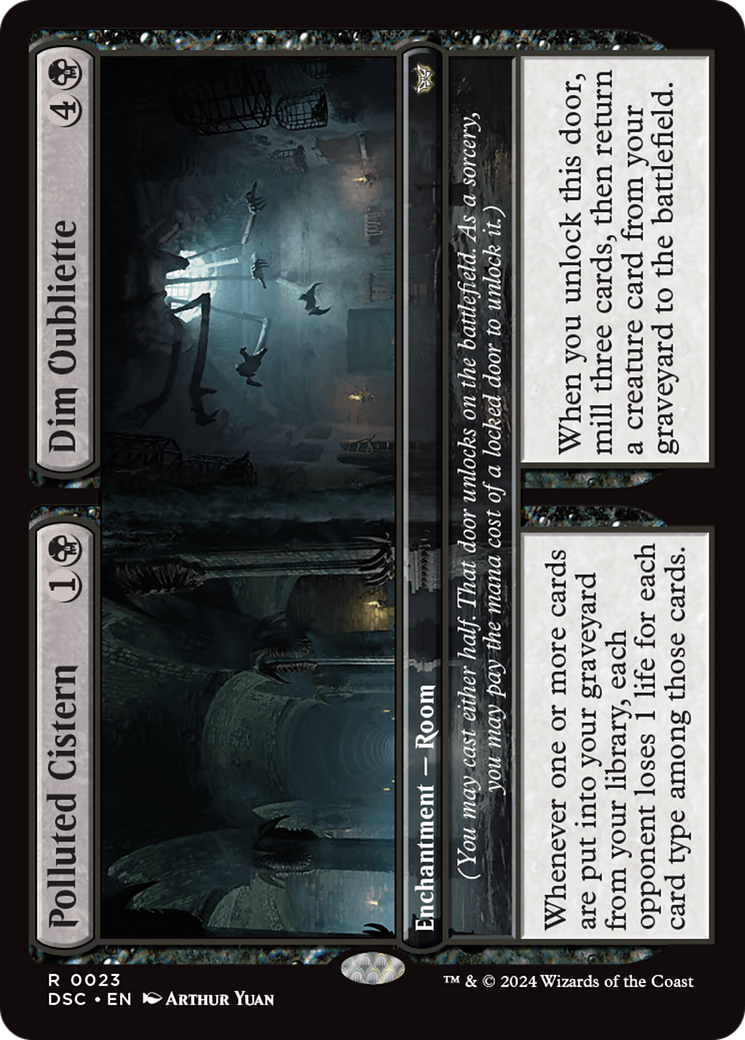 Polluted Cistern // Dim Oubliette [Duskmourn: House of Horror Commander]-1