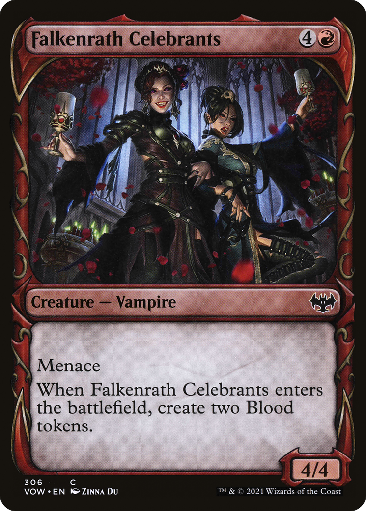 Falkenrath Celebrants (Showcase Fang Frame) [Innistrad: Crimson Vow]-1