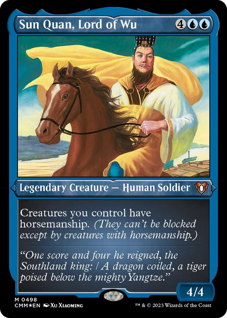 Sun Quan, Lord of Wu (Foil Etched) [Commander Masters]-1