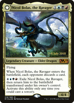Nicol Bolas, the Ravager // Nicol Bolas, the Arisen [Core Set 2019 Prerelease Promos]-3