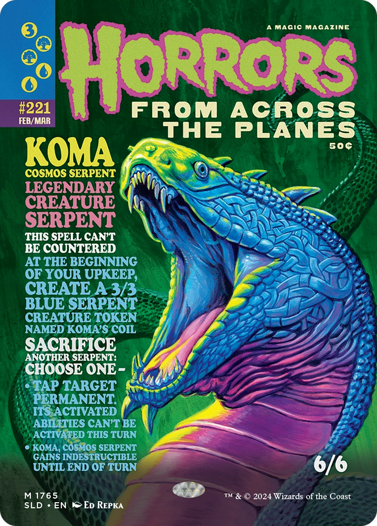 Koma, Cosmos Serpent (SLD-1765) - Secret Lair Drop (Borderless) Foil-1